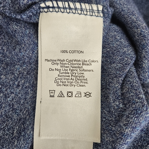 Eddie Bauer Shirt Heather Blue Long Sleeve Crew Neck Pullover Top XL - Picture 6 of 6